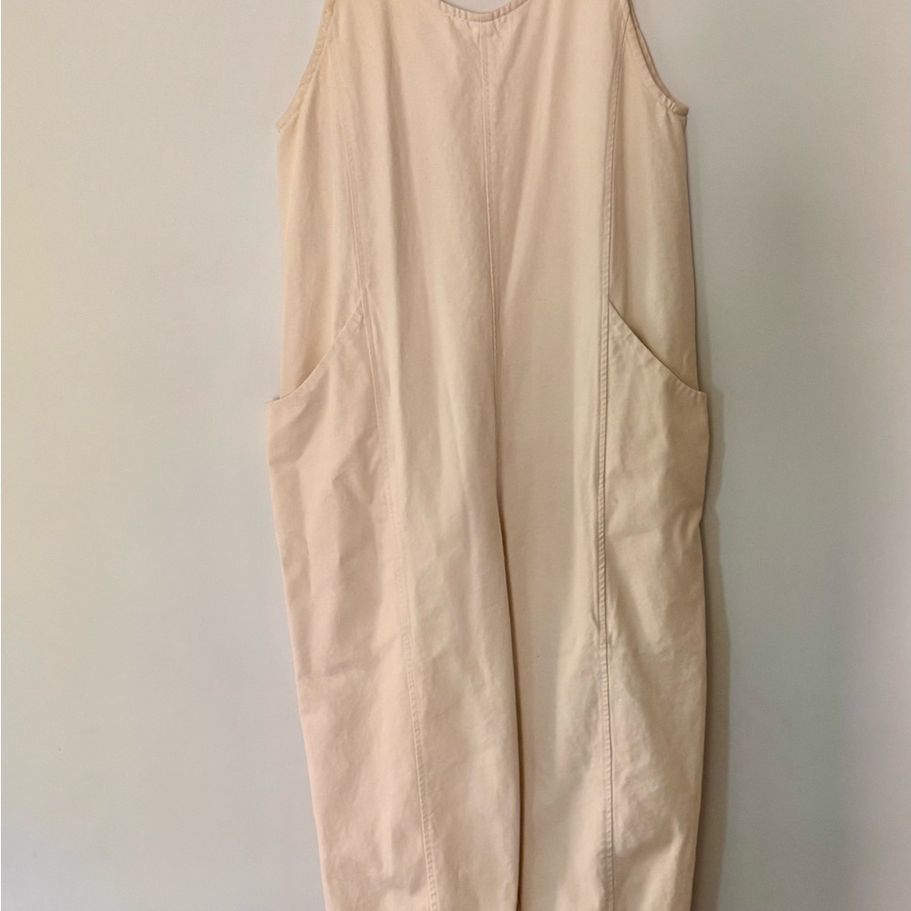 Elizabeth Suzann Cream Minimalist Jumpsuit